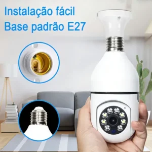Câmera de Segurança Espiã Yoosee Wi-Fi Visão Noturna Áudio Led E27 1080p - Imagem 3