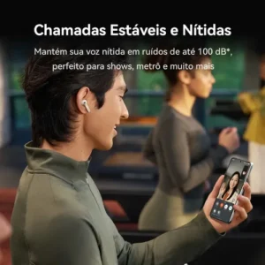 Fone de Ouvido Sem Fio HUAWEI FreeBuds Pro 5 Cancelamento de Ruído com IA de Motor Duplo Som Ultra Imersivo Chamadas Estáveis e Nítidas IP57 Até 38 horas Autonomia de Bateria Areia - Imagem 5