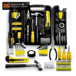Jogo de Ferramentas 200 Peças com Chaves de Precisão e Allen Kit com Maleta Resistente - Titanium Platina - Imagem 1