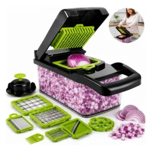 Cortador e Fatiador Mandoline SHOKKI Para Legumes e Frutas de 12 Peças - Imagem 1