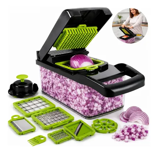 Cortador e Fatiador Mandoline SHOKKI Para Legumes e Frutas de 12 Peças