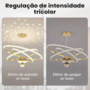 Pendente Luminárias Led Teto Modernas, Lustre Para Sala 60w - Imagem 5