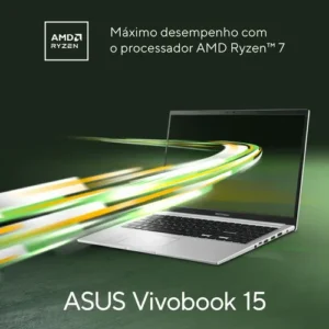 Notebook ASUS Vivobook 15 M1502YA AMD Ryzen 7 5825U 16GB Ram 512GB SSD Linux KeepOS 15,6" FHD Cool Silver - NJ612 - Imagem 8