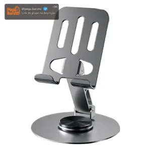 Suporte Giratório De 360° Para Telemóvel Portátil, Preto - Imagem 1