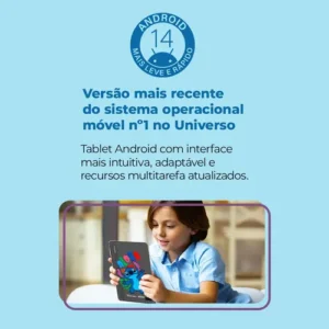 Tablet Positivo Vision Tab 7 Stitch, 64 GB, 3 GB RAM, Tela 7" IPS, Android 14 Go, com Capa e Mochila - Imagem 9