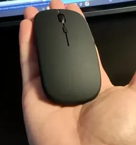 Mouse Sem Fio Recarregável Wireless Optico Led Rgb Ergonômico Sem Fio Para Pc Desktop Notebook Tablet Smartphone Homeroarte Preto - Imagem 12