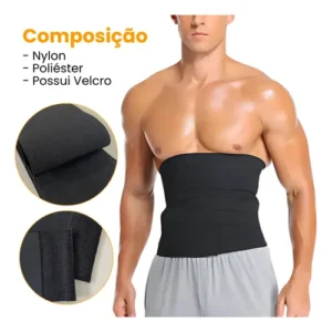 Cinta Modeladora Redutor De Cintura Sauna Masculino Academia - Imagem 10