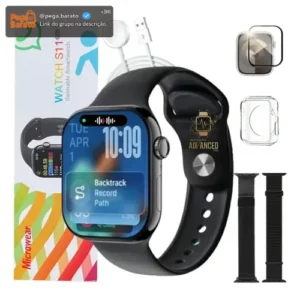 Smartwatch Microwear S11 Pro AMOLED 47mm GPS NFC WhatsApp Preto SMARTWATCH ADVANCED PRO - Imagem 1