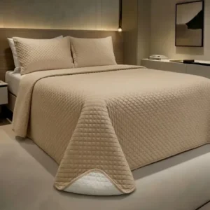 Colcha Cobre Leito Matelado Liso Queen 3 Peças - Imagem 2