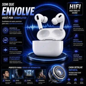 Fone Bluetooth Compatível Com Ios, Android, Samsung E iPhone Cor Branco B Basto - Imagem 6