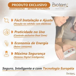 Lençol Térmico Queen Size Digital Bivolt Bio Term - Imagem 6