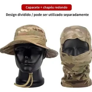 Kit Chapéu Boonie Balaclava Uv Dobrável Pesca Moto Camping - Imagem 5