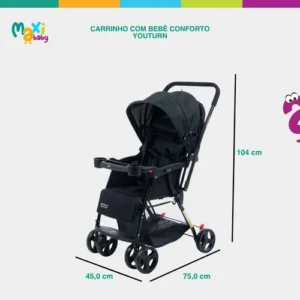 Carrinho de Bebê Com Alça Reversível YouTurn Maxi Baby - Gold - Imagem 10