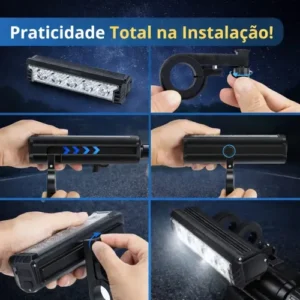 Farol Monster 5 Led Tg3 Lanterna Bike 20.000 Lumens Forte Potente Recarregável Usb Bicicleta - Marca Camperluz - Imagem 6