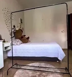 Organizador De Roupas Portátil Grande Metal P/ Quarto Closet - Imagem 14