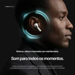 Fone Ouvido Bluetooth 5.4 Sem Fio Estojo De Carregamento Anti Ruido A Prova Dagua Compatível Com Ios Samsung Galaxy Android Tws Wireless Air Premium Microfone Touch Marca Pro Phone See - Imagem 6