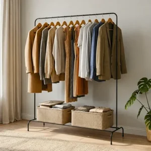 Organizador De Roupas Portátil Grande Metal P/ Quarto Closet - Imagem 10