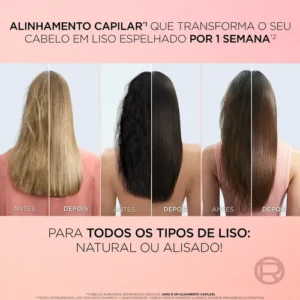 Sérum Leave-in Finalizador Capilar Efeito Liso por 1 Semana com Tecnologia Ativada por Calor Antifrizz e Protetor Térmico Elseve Liso dos Sonhos L'Oréal Paris 100ml - Imagem 6