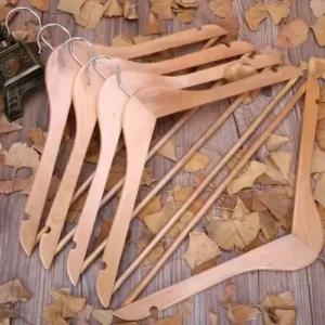 Kit 30 Cabides De Madeira Com Barra Antideslizante - Imagem 8