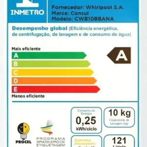 Máquina de Lavar Consul 10 kg Dosagem Econômica - CWB10BB Branca - Imagem 11