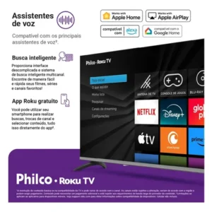 Smart Tv Philco 40'' Full Hd Roku Tv Hdr10 Dolby Áudio P40cra - Imagem 2