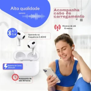 Fone De Ouvido Bluetooth 5.4 Compatível Iphone Airpods - Imagem 6
