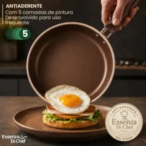 Jogo De Panelas Antiaderente 10 Peças Teflon bianco Cor Cappuccino - Imagem 5