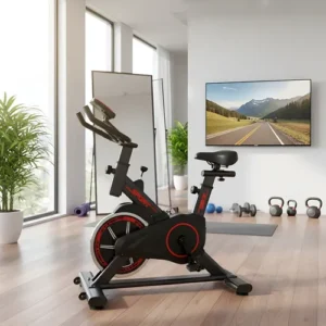 Bicicleta Bike Spinning Exercício Fitness Ergométrica Evo Cor Preto/vermelho - Imagem 3
