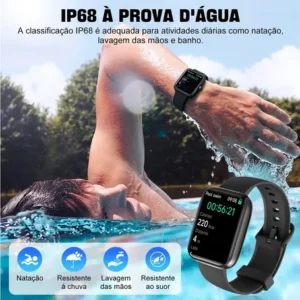 Relógio Inteligente Smartwatch Alexa Chamadas NOVANTE Masculino Feminino Esportivo Ip68 Bluetooth Notificações Instantâneas Tela Hd 1.83 300mAh 10Dias Monitor Cardíaco Spo2 Sono Ecg Pagamento Offline - Imagem 10