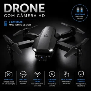 Mini Drone Com Câmera - Para Adolescentes Iniciantes + Portatil Super + 2 Baterias- Cachalote - Imagem 3