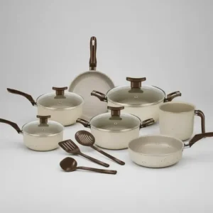 Conjunto Panelas Antiaderente 10 Peças Antiaderente Baunilha - Imagem 4