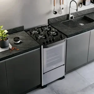 Fogão 4 Bocas Dako Magister Style Com Mesa De Vidro Preto/espelhado - Imagem 8