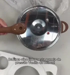 Panela Pressao Brinox 4952/103 Ceramic Pressure Indução 6,8l Vanilla - Imagem 2