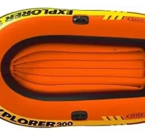 Bote Explorer 300 Intex + Bomba Manual E Remos Suporta 186kg - Imagem 3