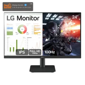 Monitor PC Gamer LG 24” IPS, Full HD, 100Hz, HDMI - 24MS500-B - Imagem 1