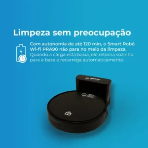Robô aspirador Positivo Casa Inteligente PRA90 preto - Imagem 6