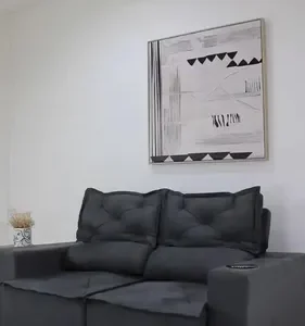 Sofá Retrátil E Reclinável Com Molas 1,80m Livia Suede Preto - Imagem 11