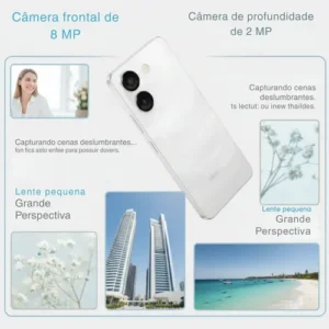 Celular Umidigi Note 90a 64gb 4gb Ram Cores Dual Sim Cor Branco Tela 6.75 5000mAh Elegante Ultimate - Imagem 7