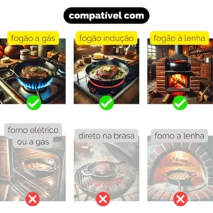 Jogo De Panelas Caçarolas De Ferro 16 18 22 E Frigideira 22 - Imagem 10