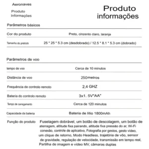 Drone E99 4k Wifi 2 Dupla Hdcâmeras Profissional Cor Preto - Imagem 7