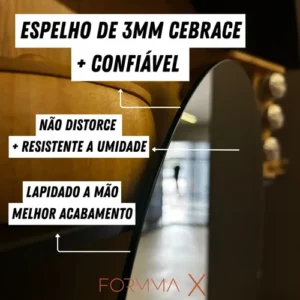 Espelho Grande Corpo Inteiro 115x40 Moderno Orgânico Luxo - Imagem 6