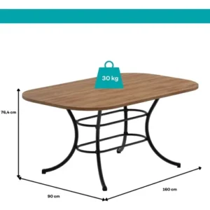 Conjunto Sala De Jantar Carraro Com Mesa E 6 Cadeiras Preto Fenix Carraro - Imagem 13