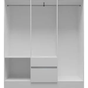 Guarda-roupa Casal New Brusque 6 Portas 2 Gavetas Bartira - Branco - Imagem 3