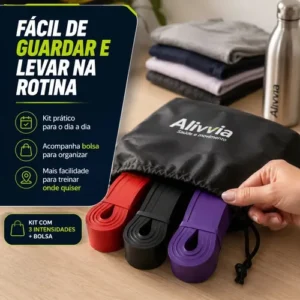 Kit Super Band 3 Intensidades Piva Store - Elástico Extensores Borracha Leve, Média E Extra Forte P/ Crossfit Pilates Faixa Fisioterapia Academia - Imagem 8