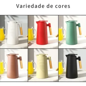 Garrafa Térmica 1 Litro Com Termômetro Led Para Chás / Café - Imagem 9