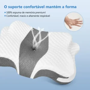 Travesseiro Nasa Cervical Ortopédico Coluna Inteligente Ergonômico Alivio Dores Sono Relax - Imagem 6