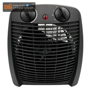 Aquecedor Elétrico 2 Em 1 Kian Preto 1800w Aq100 2 Níveis De Aquecimento + Ventilação - Imagem 1