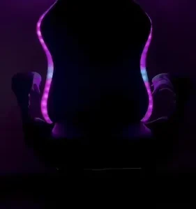 Cadeira Gamer E Escritório X-ray Fit Com Led Rgb Ergonômica Cor Preta Material Do Estofamento Couro Sintético - Imagem 12