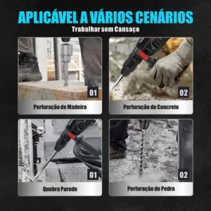 Martelete Perfurador Rompedor Professional 26mm 1300w Sds - Imagem 5