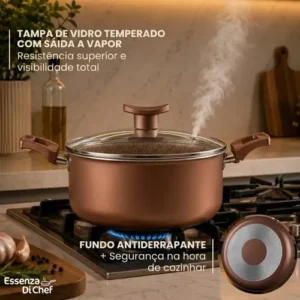 Jogo De Panelas Antiaderente 10 Peças Prime Alumínio Teflon Cor Marrom-escuro - Imagem 6